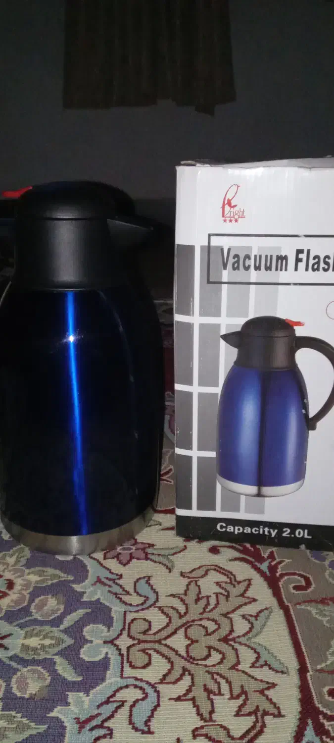 فلاسک استیل ۲ لیتر ۷۷۷ اصلی دبی رنگ آبی|حراج|گنبد کاووس, |دیوار