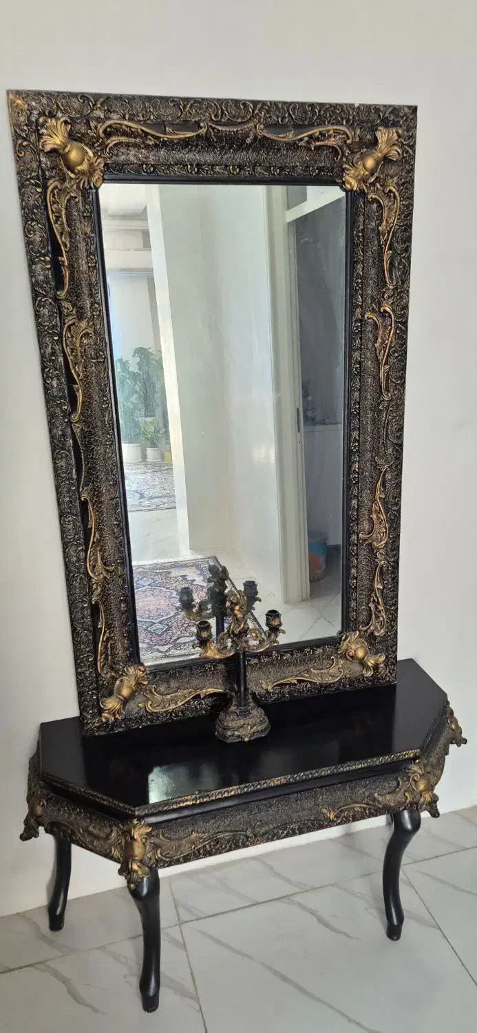 آینه وکنسول|بوفه، ویترین، کنسول|مسجد سلیمان, |دیوار