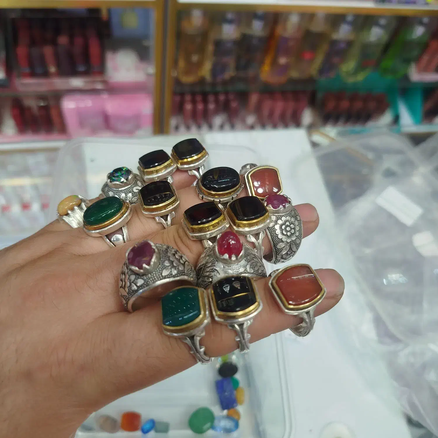 177 گرم انگشتر نقره دستساز فاخر و اعلا فروش یکجا|جواهرات|اسلامشهر, مطهری|دیوار