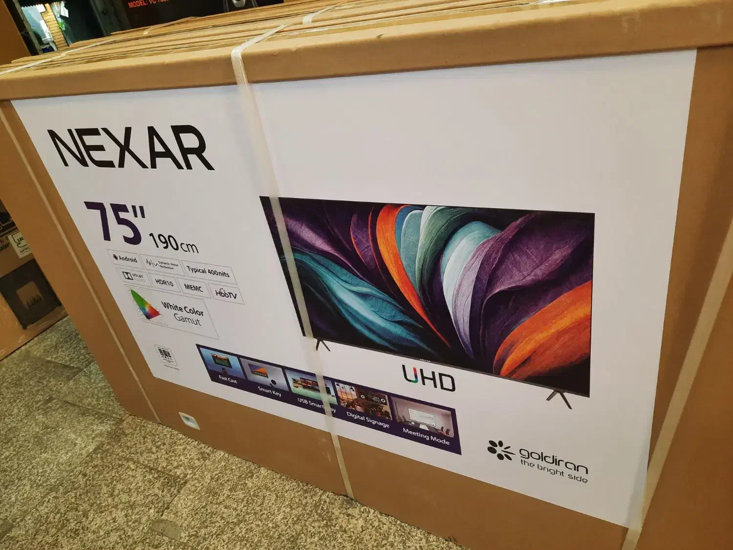 فروش ویژه ۷۵ اینچ نکسار گلدیران فورکی اسمارت|تلویزیون و پروژکتور|فردیس, خیام شرقی|دیوار