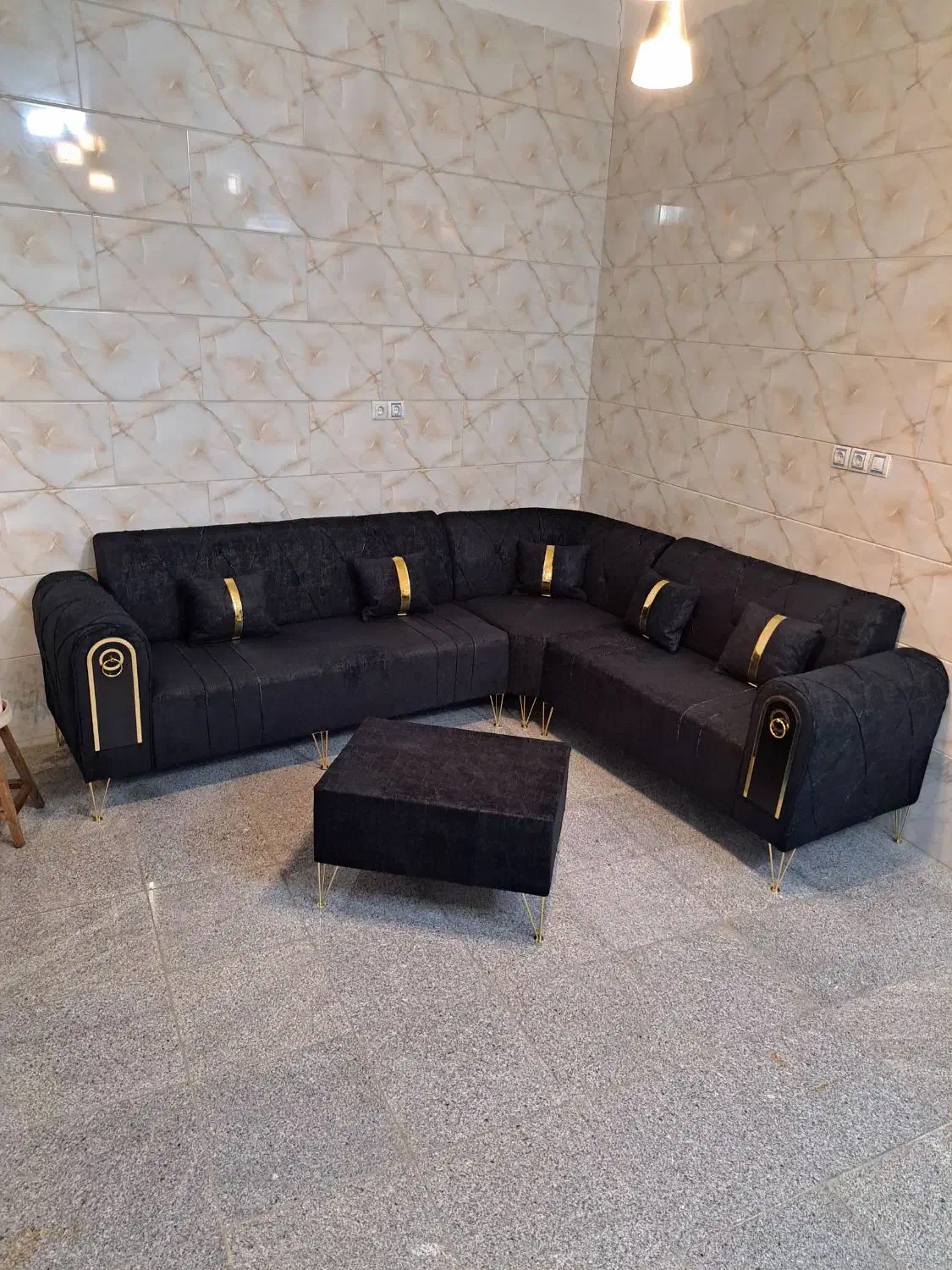 مبل ال چستری همراه میز(مبل خلیج فارس)|مبلمان خانگی و میز عسلی|کرمانشاه, |دیوار