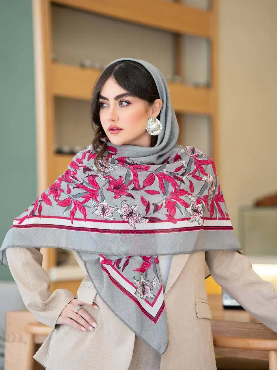 روسری چاپ خیس گارزا|لباس|گرمسار, |دیوار