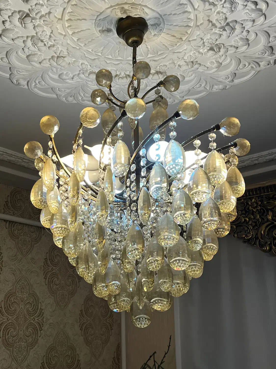 فروش دو عدد لوستر ۸ شاخه ۵۰ سانت|لوستر و چراغ آویز|رشت, استقامت ۱|دیوار