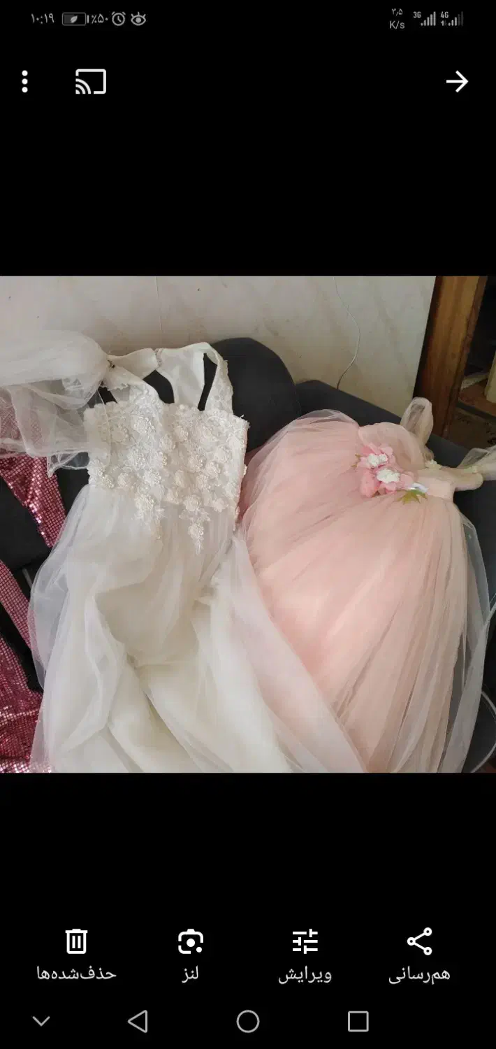 لباس مجلسی دخترانه با تور پشت سر|کفش و لباس بچه|مرودشت, بیست متری بیمارستان|دیوار