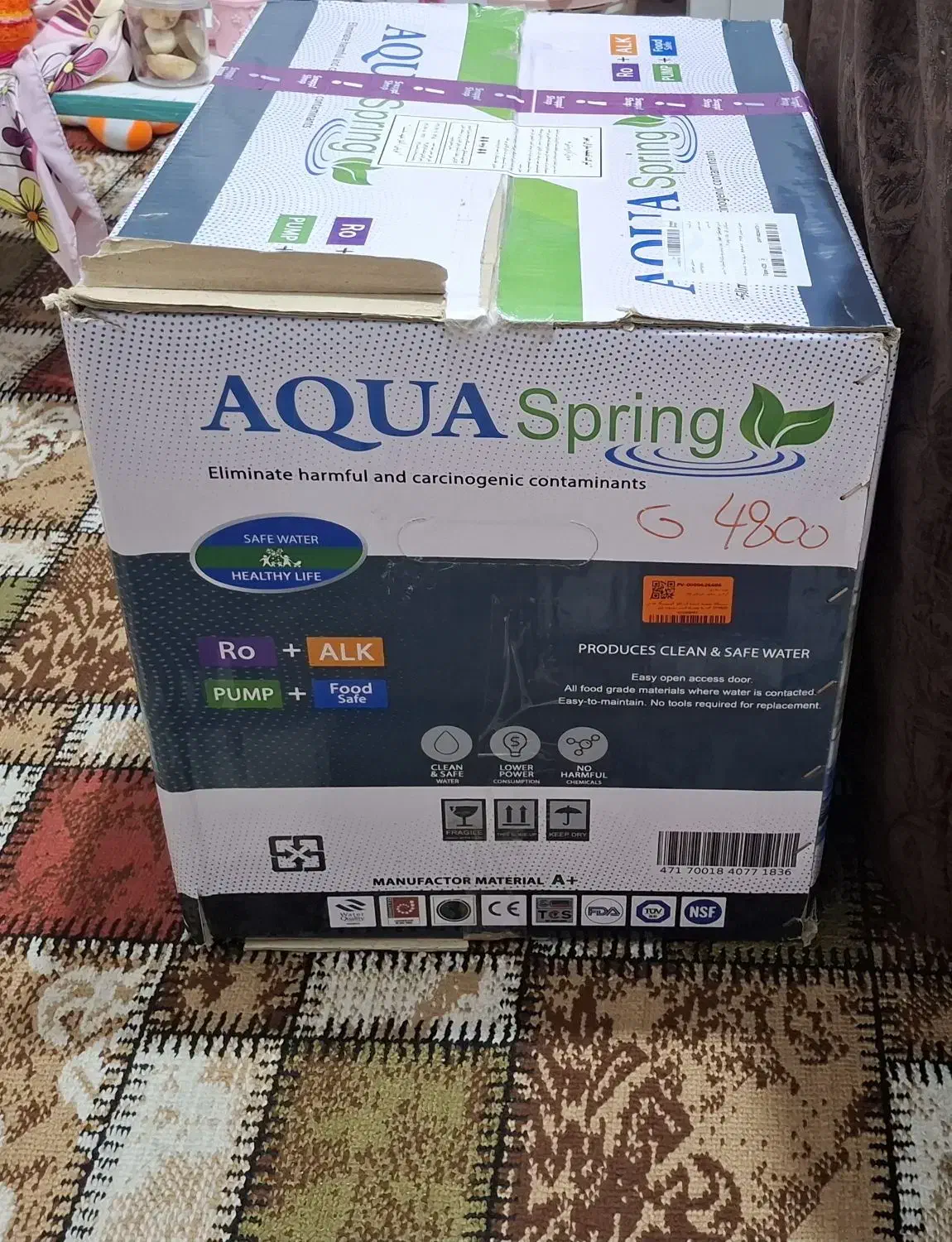 دستگاه تصفیه آب اکوا اسپرینگ مدل G4800|آب‌سردکن و تصفیه آب|اهواز, پردیس دو|دیوار