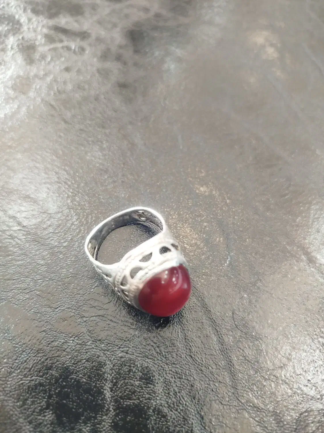 انگشتره نقره با نگین عقیق اصل|جواهرات|ارومیه, |دیوار