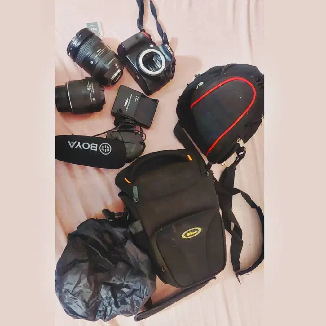 دوربین نیکون D3200، با ۲ لنز و میکروفن|دوربین عکاسی و فیلمبرداری|تهران, مجیدآباد|دیوار