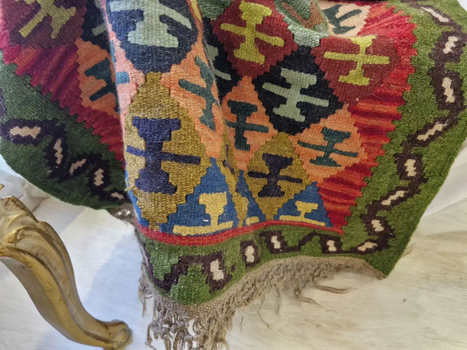 جاجیم دستباف پشم گوسفندی|گلیم، جاجیم، گبه|ری, دیلمان|دیوار