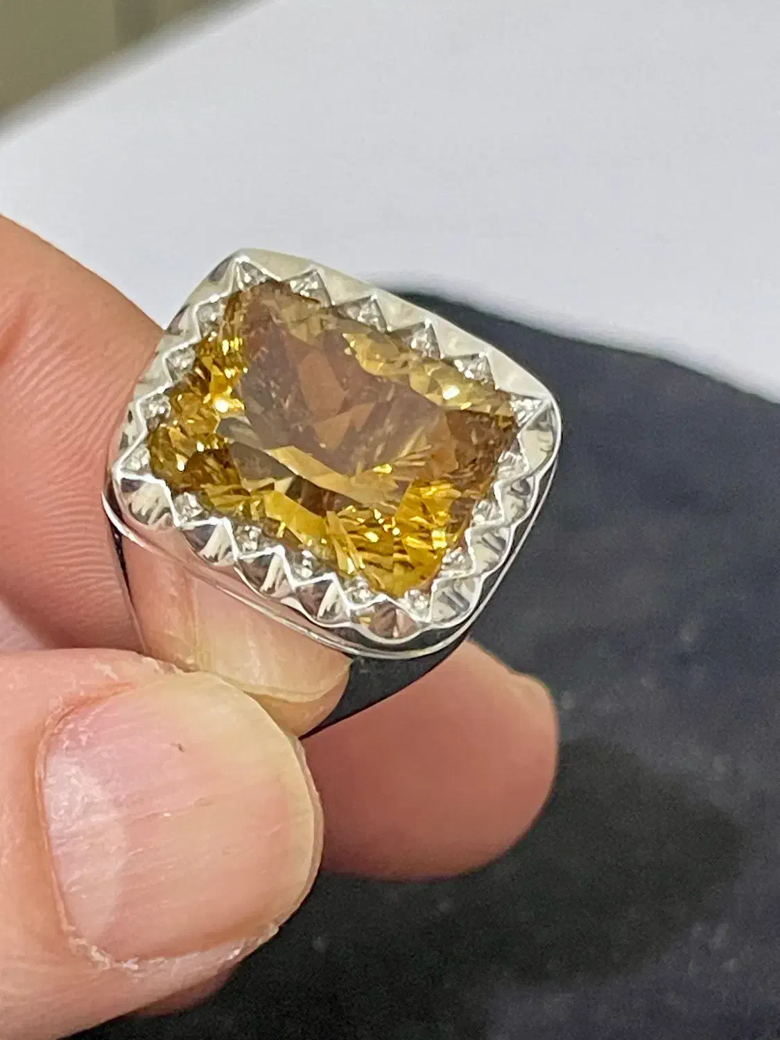 انگشتر نقره سیترین|جواهرات|تهران, پونک|دیوار