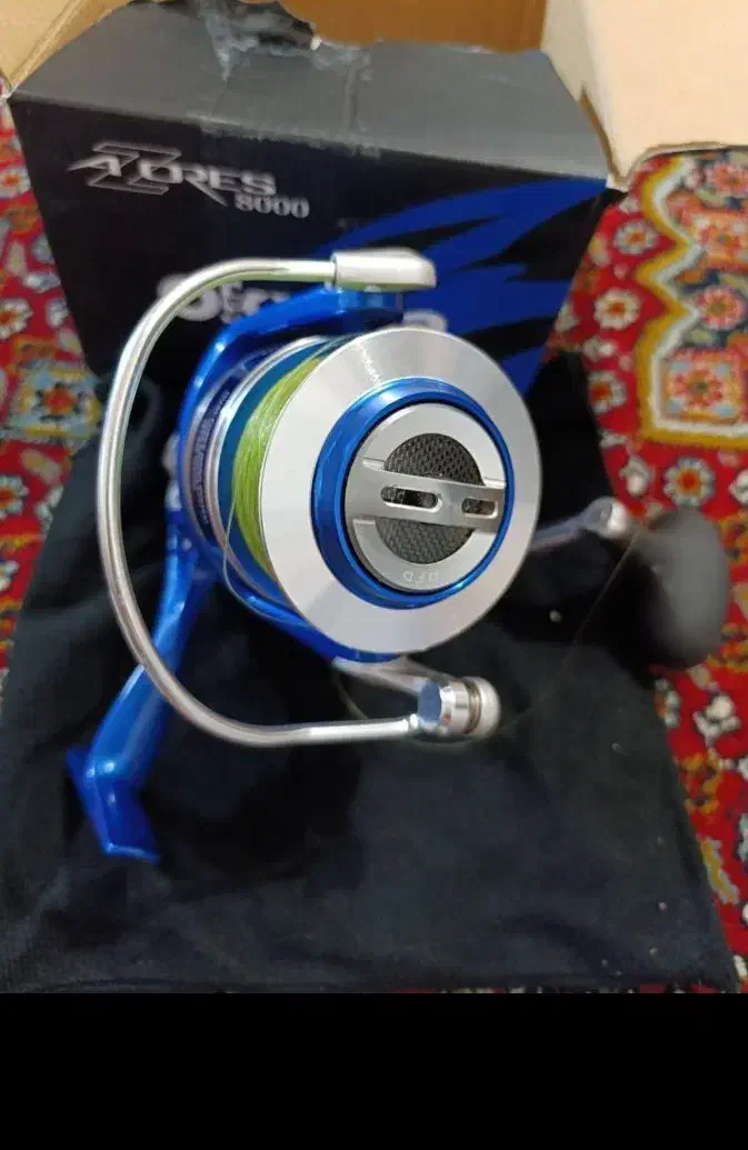 لنسرماهی گیری کامل.چرخokuma Azros8000چوبwindsor400|ماهیگیری|بوشهر, |دیوار