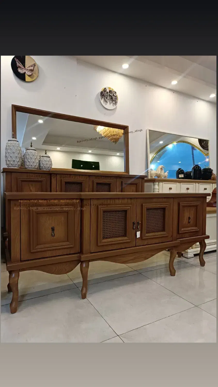 آینه کنسول و میز TVمدل بلوط|بوفه، ویترین، کنسول|رشت, استقامت ۱|دیوار