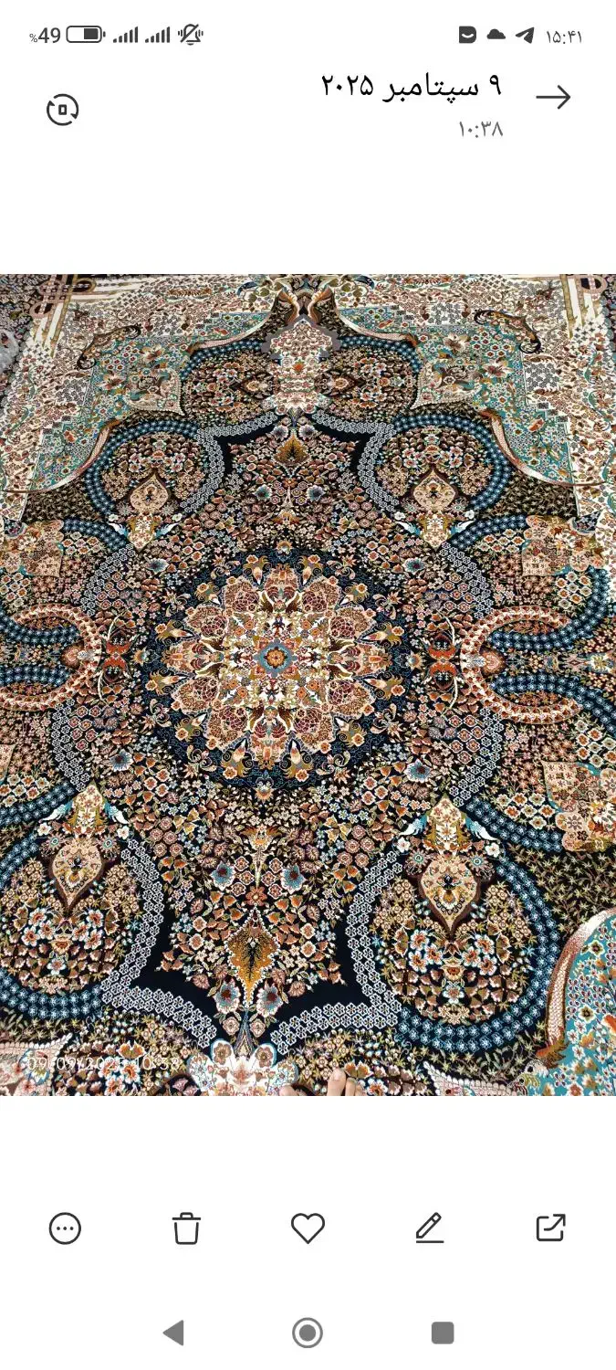 فرش سرمه ای تمیز  درحد نو|فرش|نظرآباد, نظرآباد|دیوار