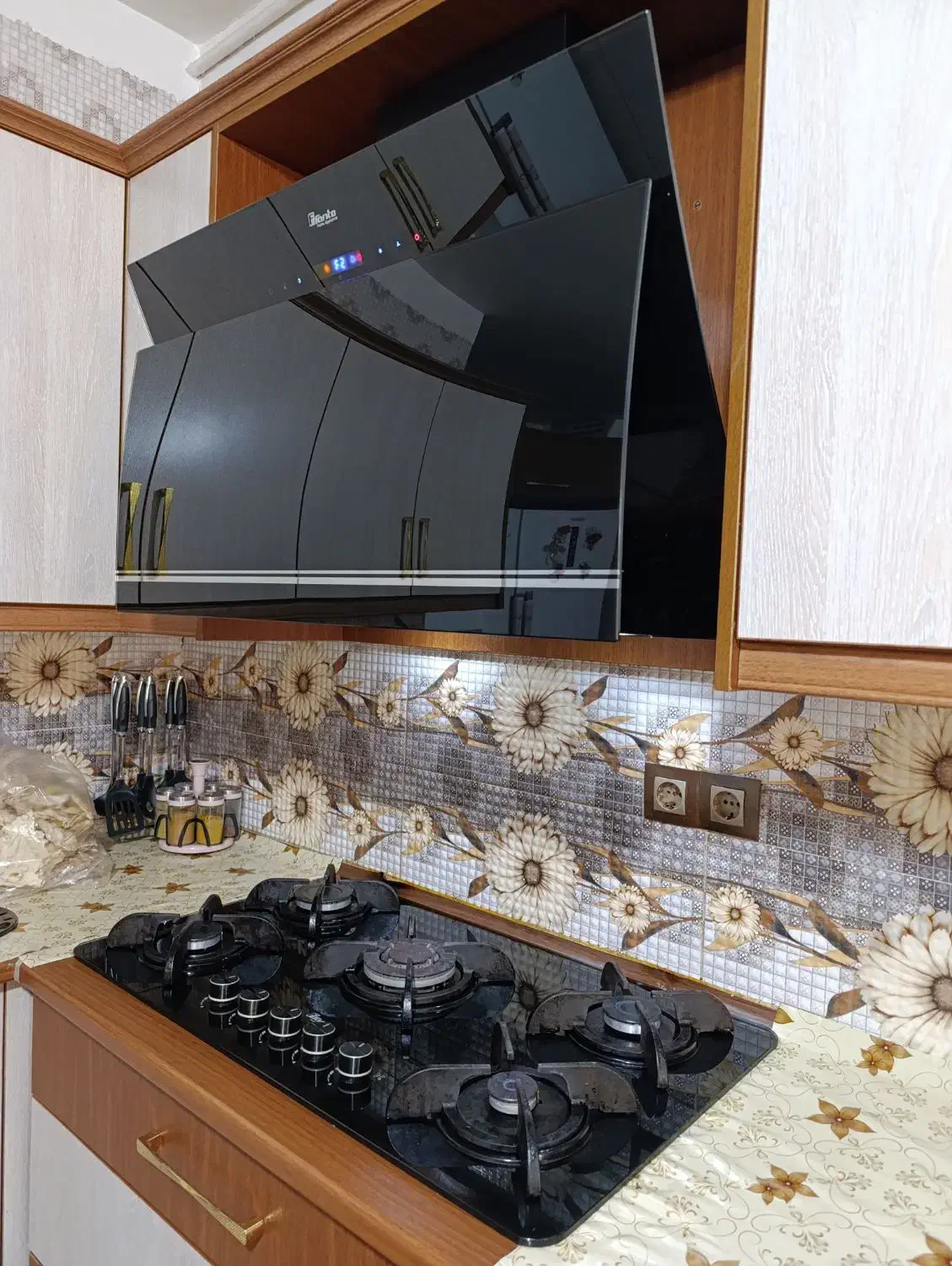 هود و گاز شیشه ای|هود|نوبران, |دیوار