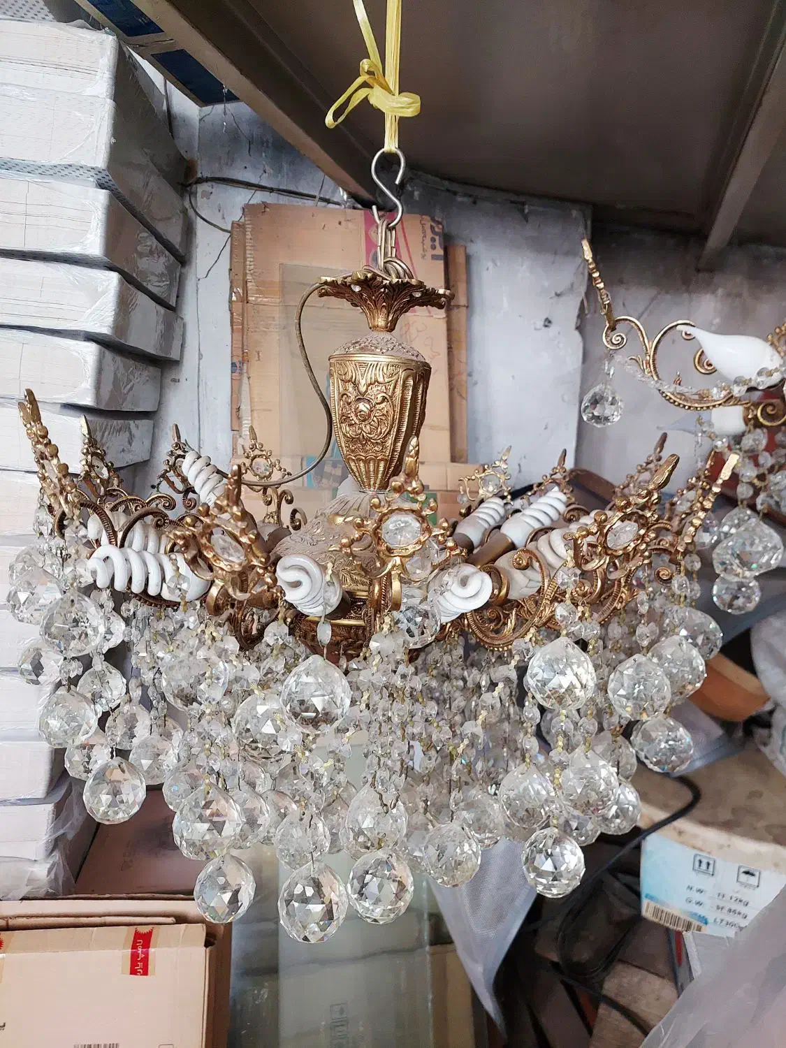 لوستر برنجی|لوستر و چراغ آویز|قزوین, |دیوار