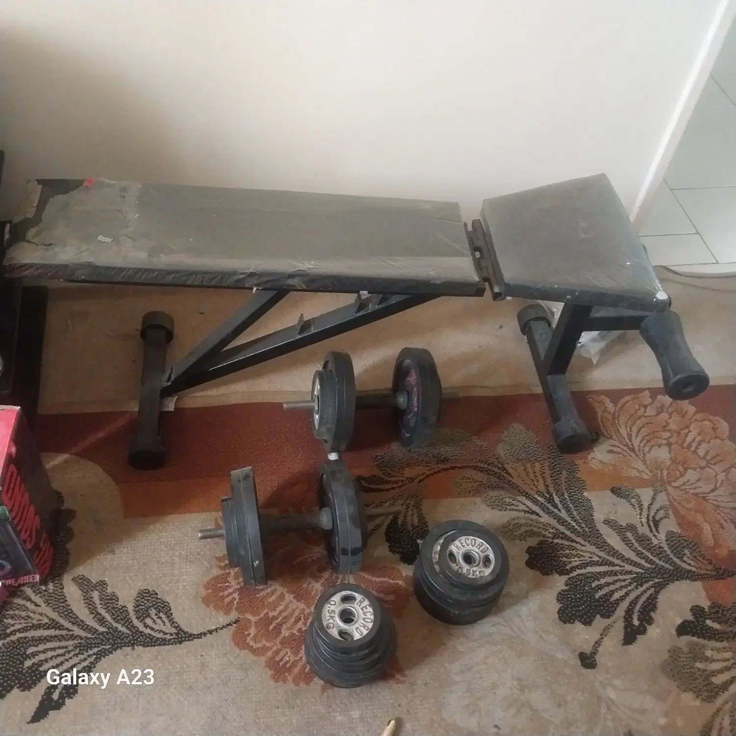 دمبل وزنه با میز پرس چند کاره|تجهیزات ورزشی|تهران, بریانک|دیوار