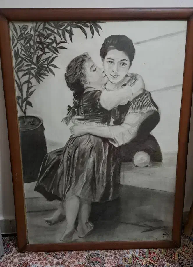 نقاشی سیاه قلم|تابلو، نقاشی، عکس|تهران, جوادیه تهرانپارس|دیوار