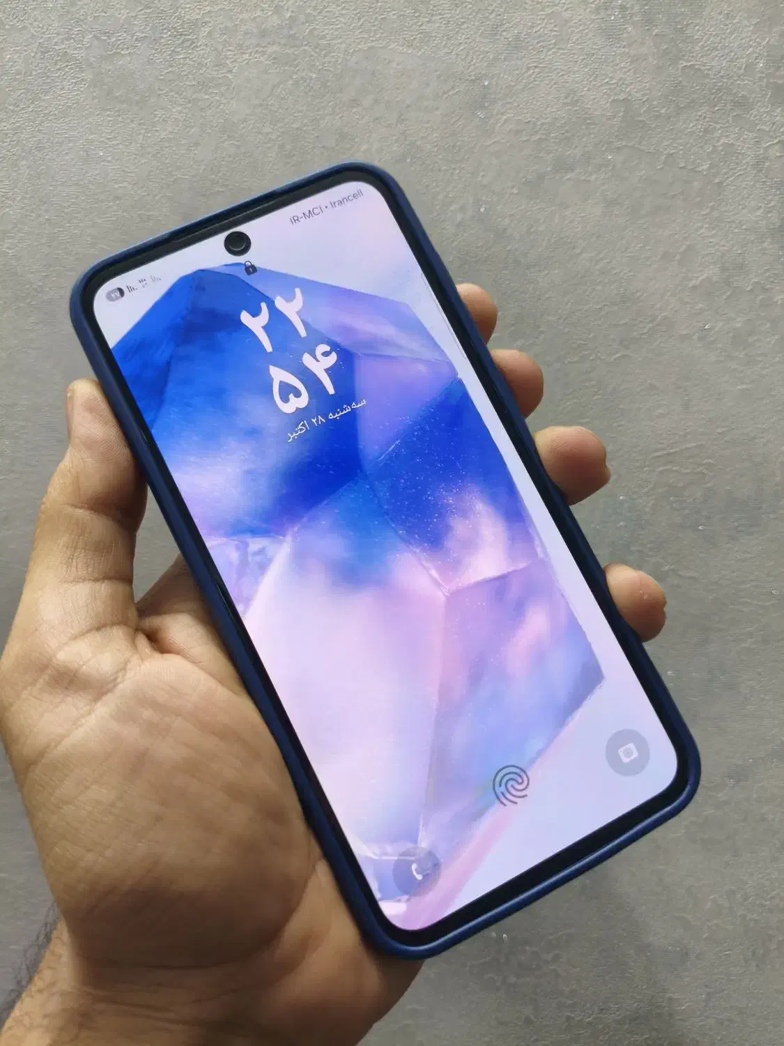 موبایل A55 حافظه 256 رام 8 در حد نو با گارانتی|موبایل|قم, در بهشت|دیوار