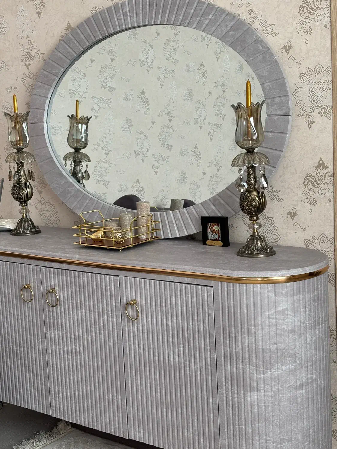 کنسول و ایینهو شمعدان|بوفه، ویترین، کنسول|زنجان, |دیوار