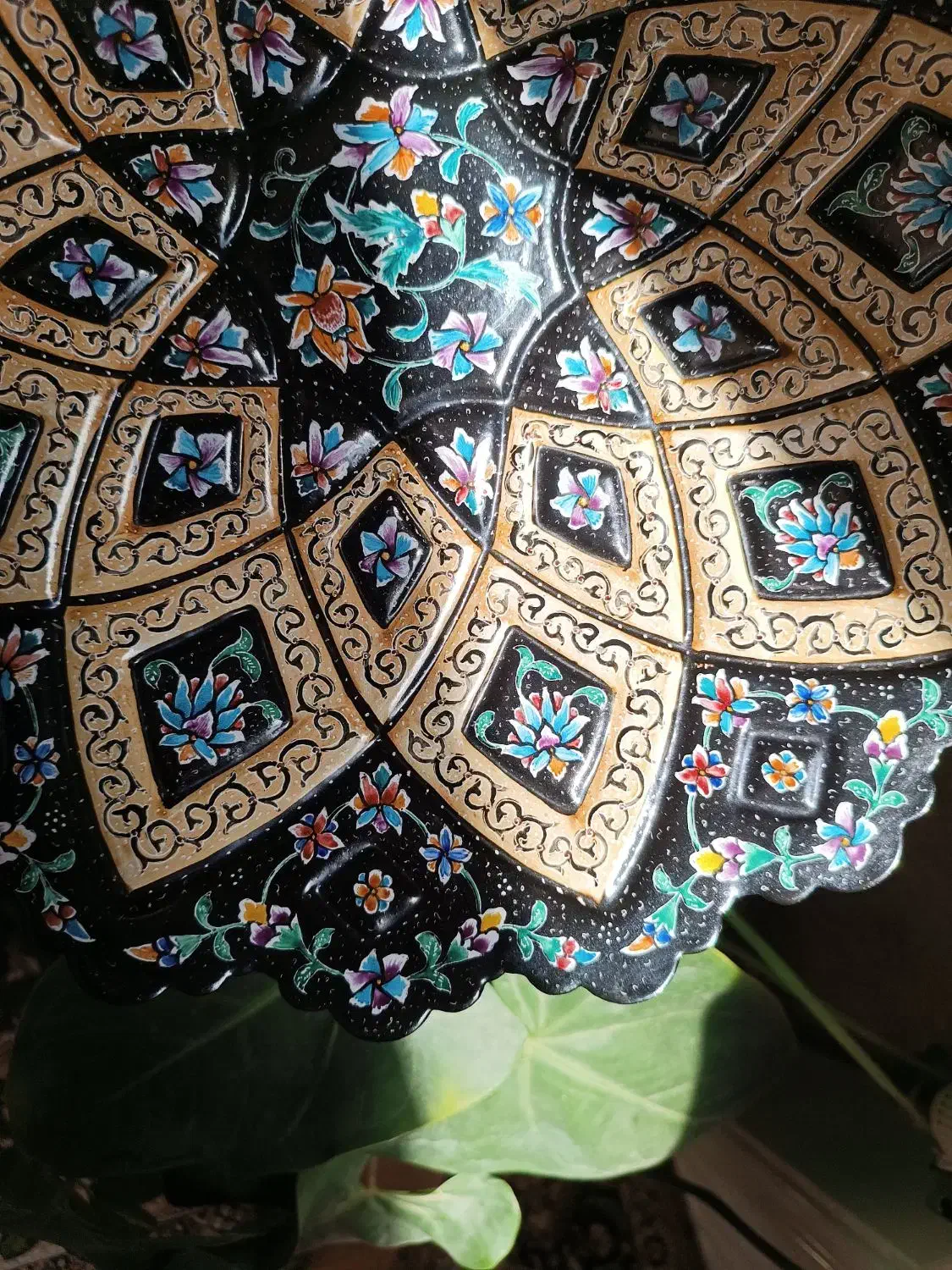 بشقاب مینا 35 سانتی|صنایع دستی و سایر لوازم تزئینی|اصفهان, رحیم‌آباد|دیوار