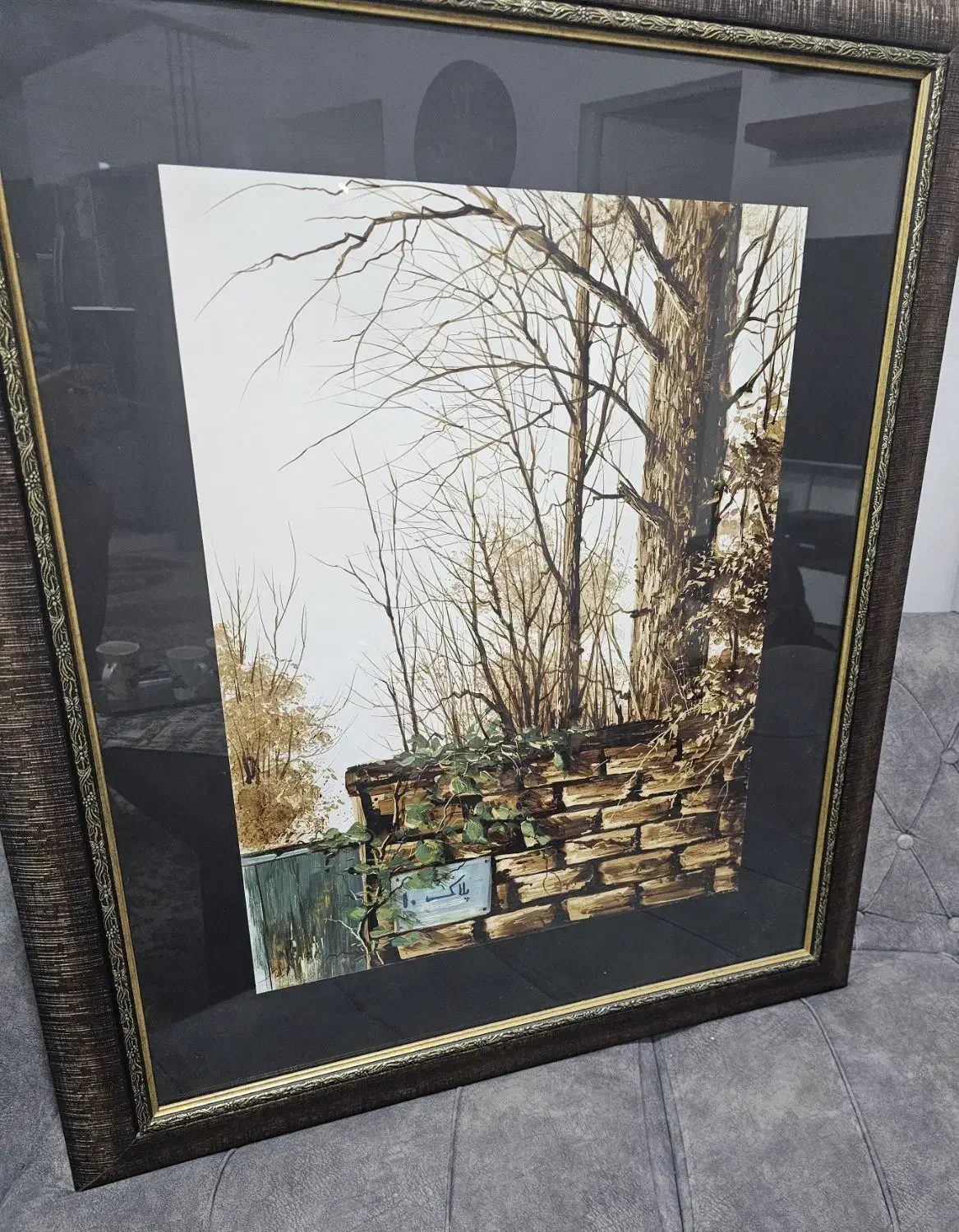 نقاشی قیر و رنگ روغن...|تابلو، نقاشی، عکس|پیشوا, |دیوار