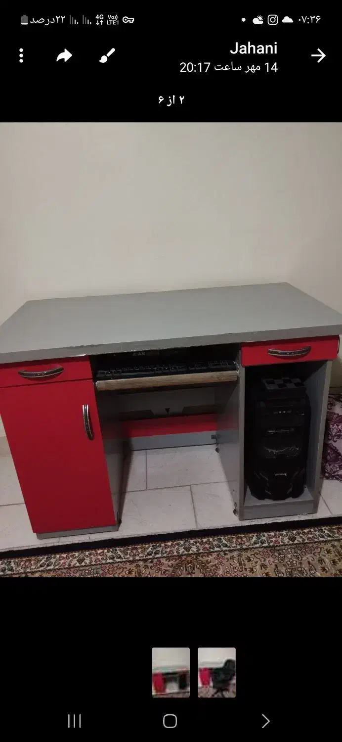 کاملا سالم|میز تحریر و کامپیوتر|گلبهار, شهر جدید گلبهار|دیوار