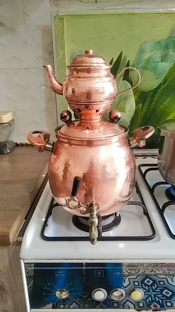 سماور قوری مسی|سماور، چایساز، قهوهساز|خرمآباد, |دیوار