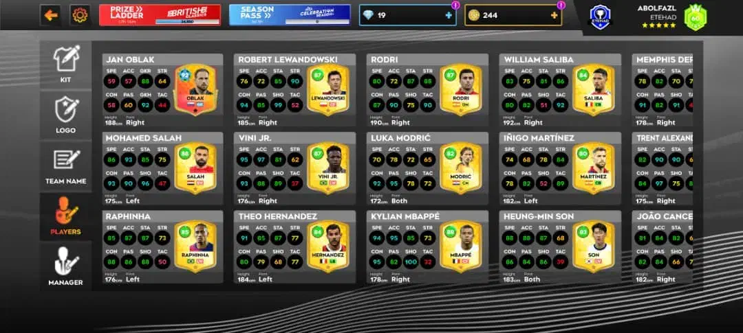 اکانت دریم لیگ DLS|کنسول، بازی ویدئویی و آنلاین|خمام, |دیوار