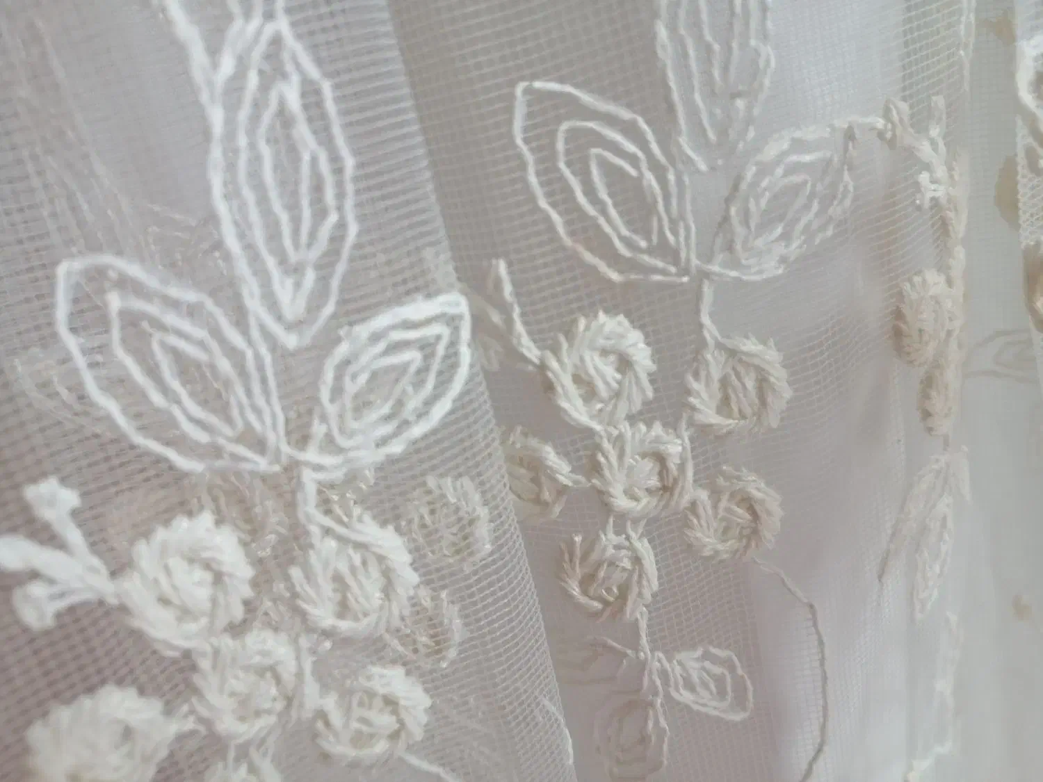 2 عدد پرده تور سفید|پرده، رانر، رومیزی|نوشهر, |دیوار