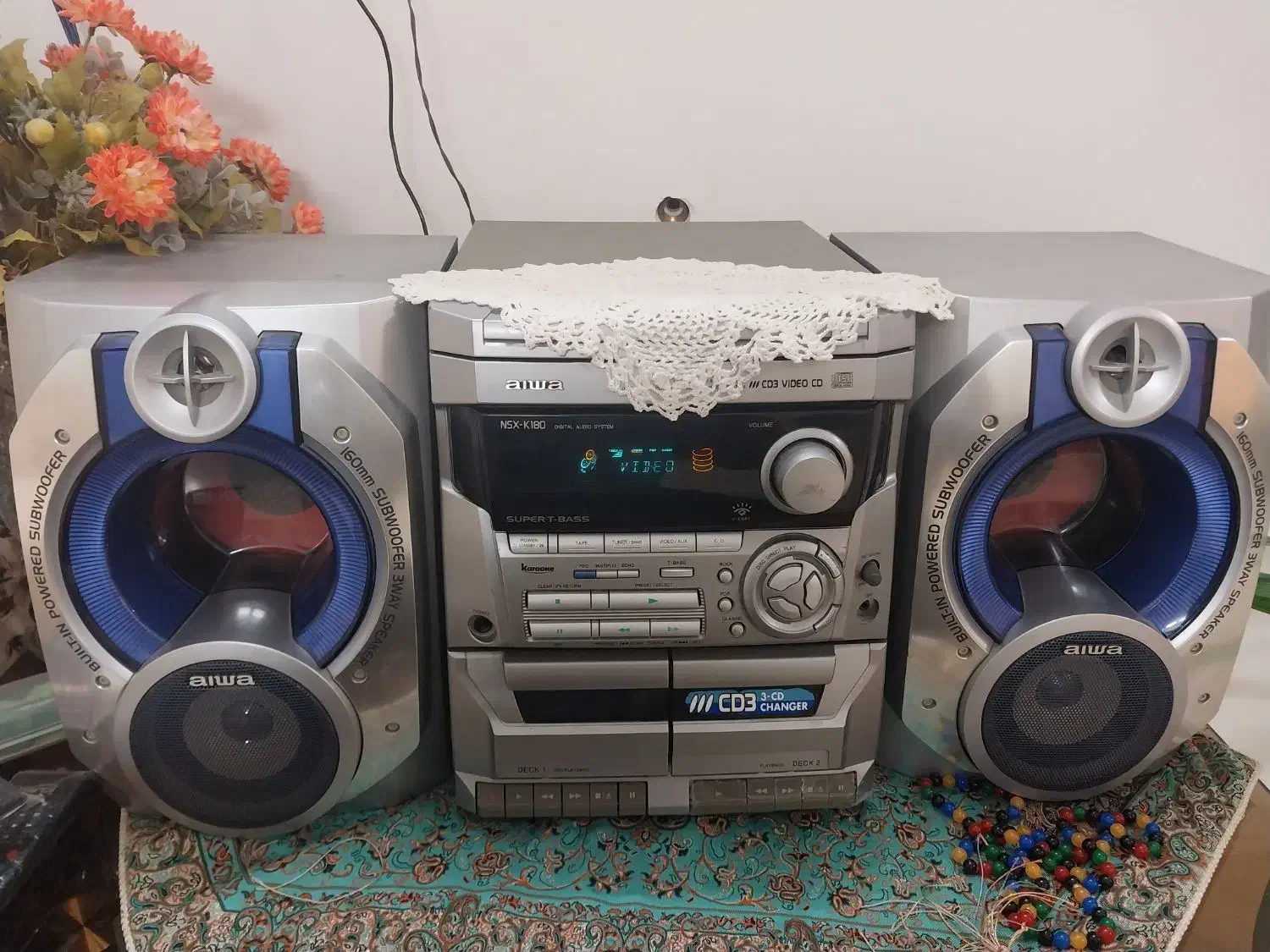 رادیو ضبط aiwa|سیستم صوتی خانگی|ابریشم, |دیوار