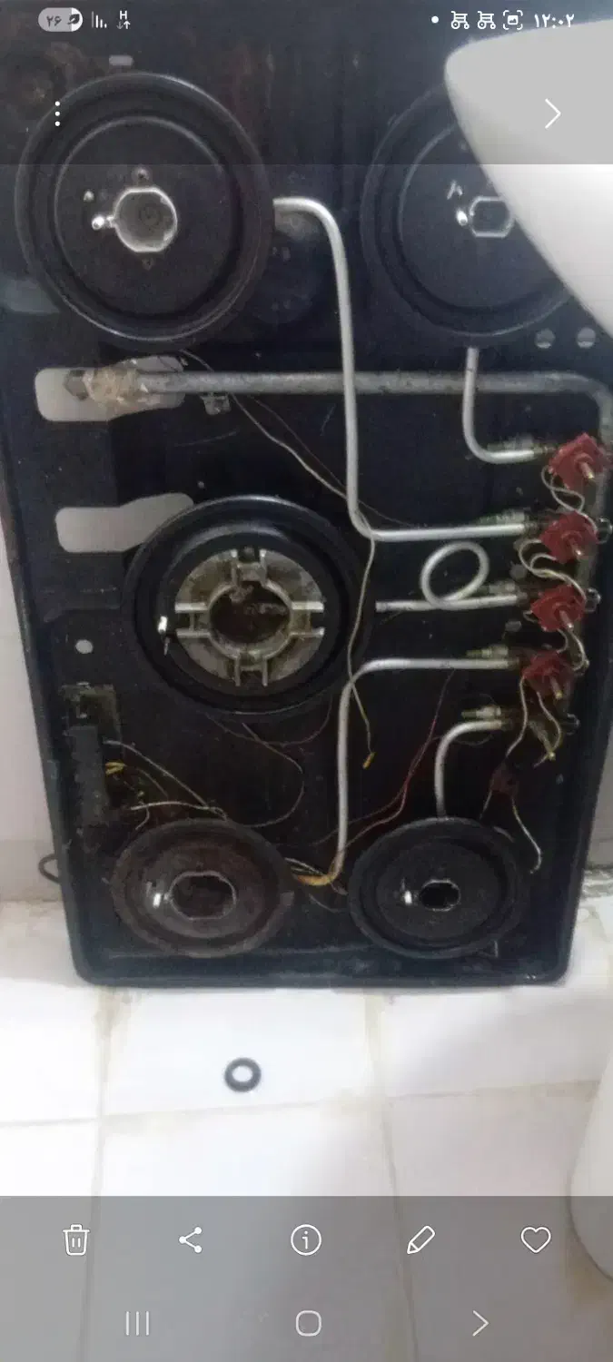 اجاق گاز۵شعله صفحه تخت|اجاق گاز و لوازم برقی پختوپز|زرقان, |دیوار