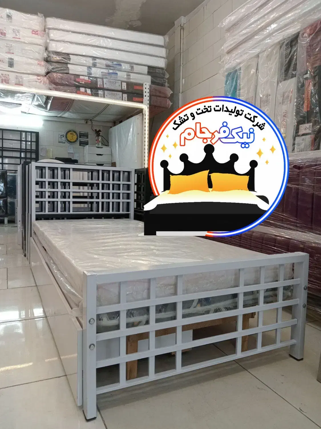 تخت خواب یک نفره نیک فرجام(تختخواب ۱یکنفره)پرهام|تخت و سرویس خواب|مشهد, سپاد|دیوار