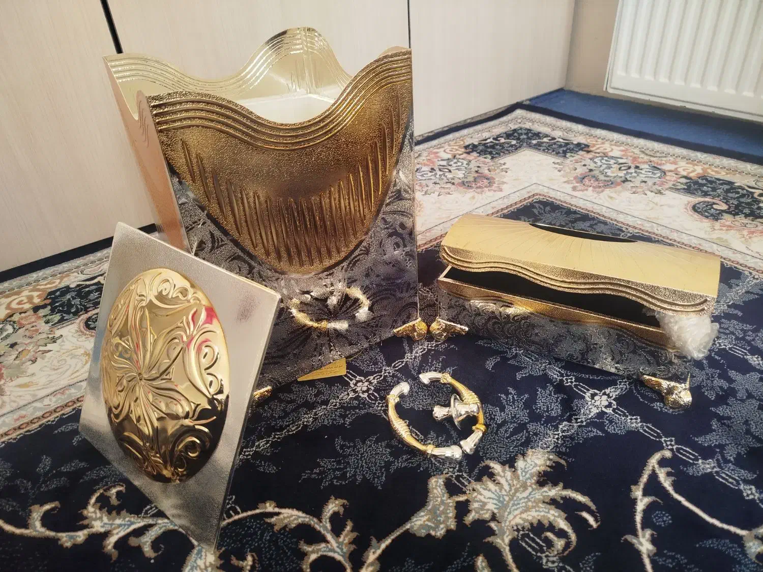 ست سطل و جای دستمال انتیک|صنایع دستی و سایر لوازم تزئینی|پرند, فاز ۶|دیوار