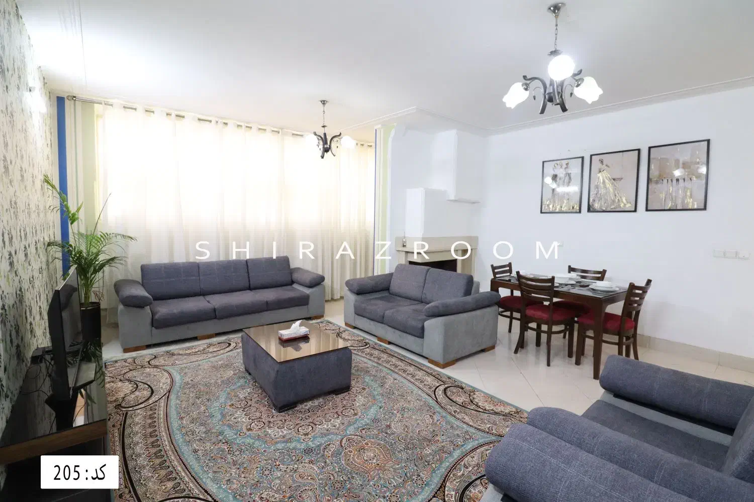 اپارتمان فول فرنیش(مبله)|اجارهٔ کوتاهمدت آپارتمان و سوئیت|شیراز, فرهنگ شهر|دیوار