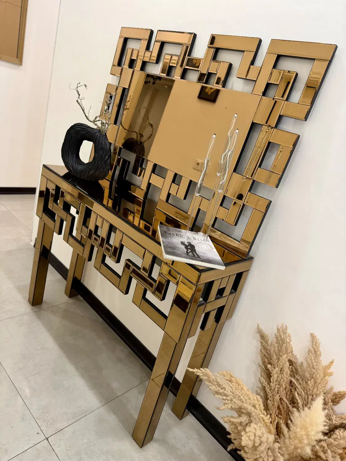 آینه کنسول مدرن|بوفه، ویترین، کنسول|بابل, |دیوار