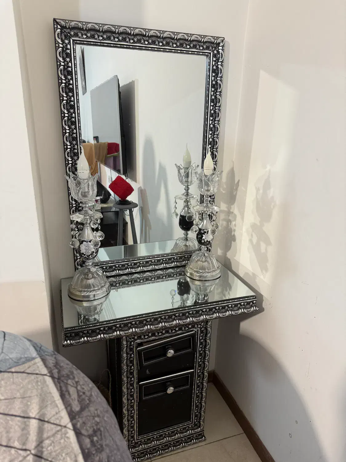 بوفه وآینه وشمدان|بوفه، ویترین، کنسول|گرگان, |دیوار