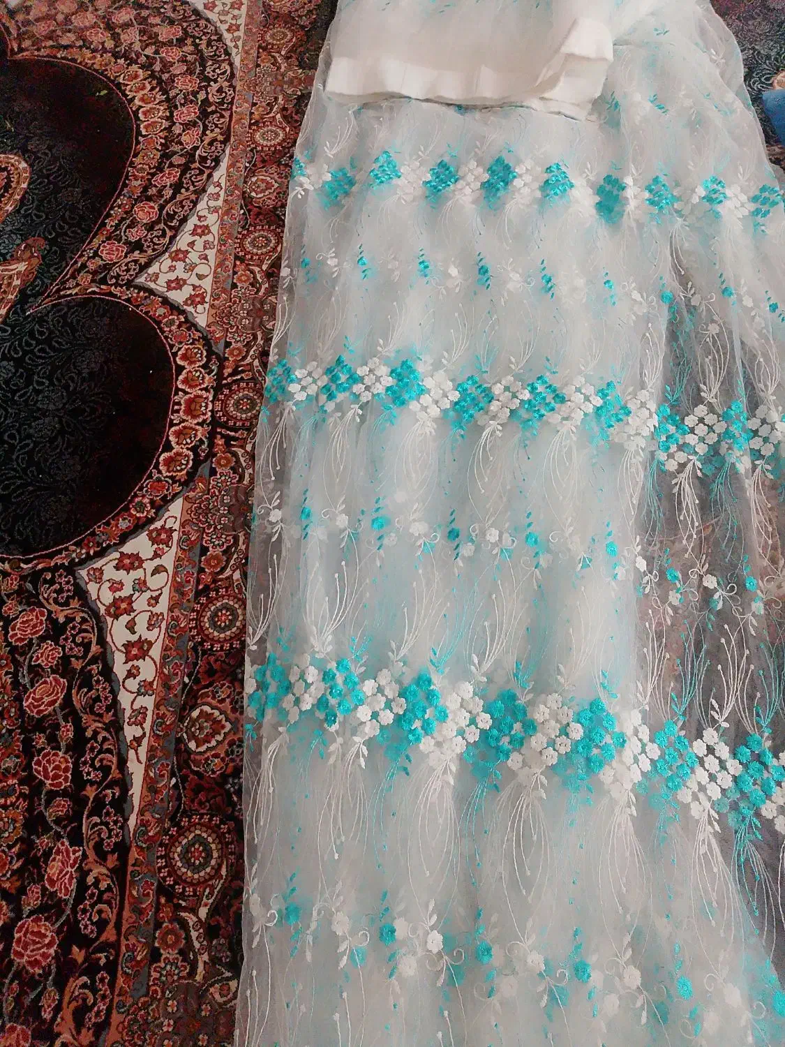 دوعدد پرده نونو یکبار استفاده شده|پرده، رانر، رومیزی|پاکدشت, حصار امیر|دیوار