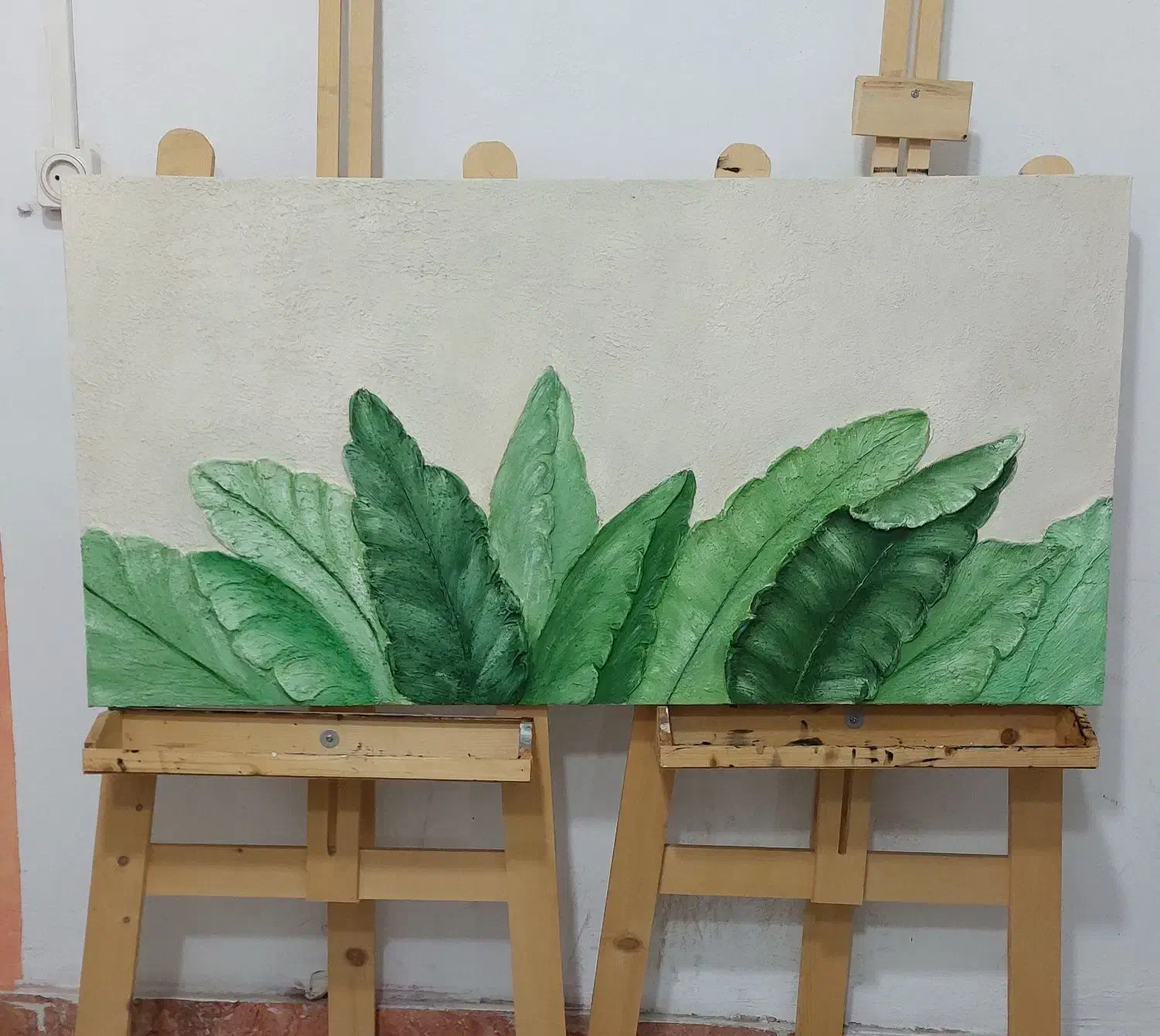 تابلو نقاشی برجسته طرح برگ|تابلو، نقاشی، عکس|آمل, |دیوار