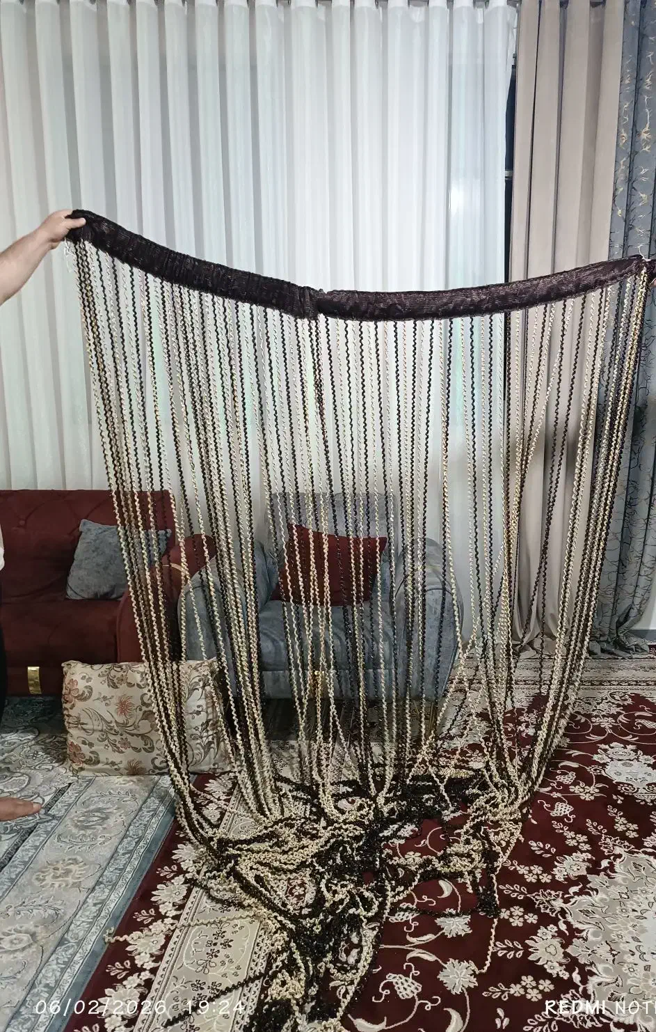 پرده ی ریسه ای|پرده، رانر، رومیزی|بروجرد, |دیوار