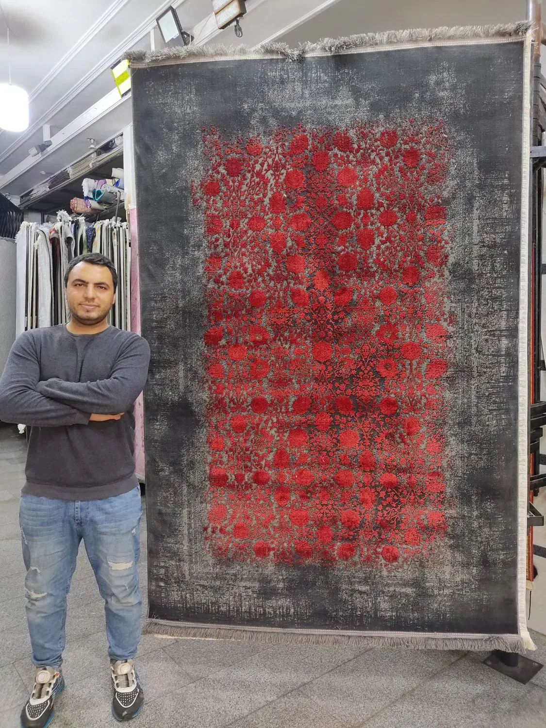 فرش۷۰۰شانه وینتج قرمز|فرش|قدس, شهر‌قدس|دیوار