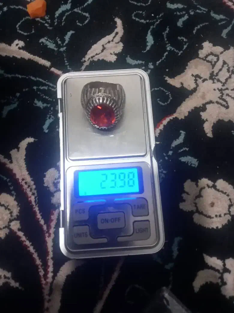 انگشتر نقره نگین یاقوت سرخ الماسی|جواهرات|شهر بابک, |دیوار