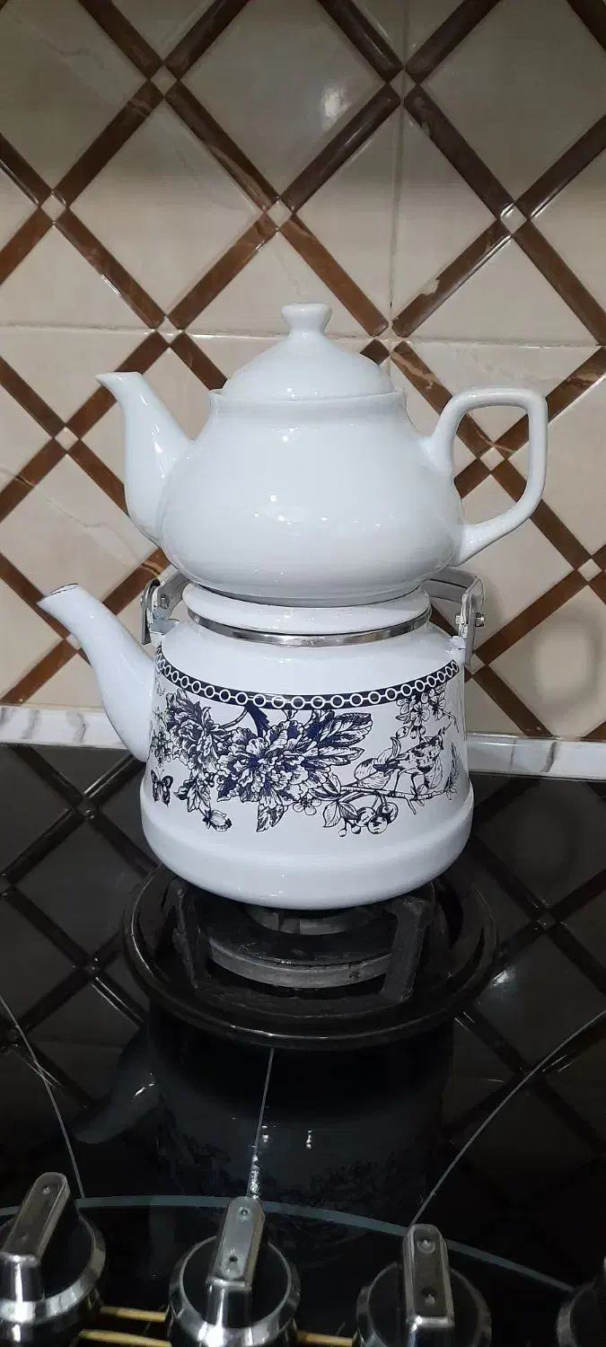 کتری قوری لعابی|قوری، کتری، قهوهساز دستی|صباشهر, |دیوار