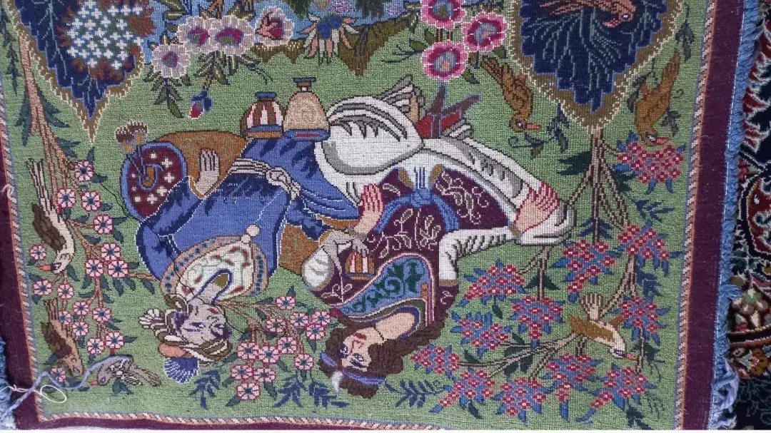 پشتی و تابلو دست بافت|تابلو فرش|مشهد, بهمن|دیوار