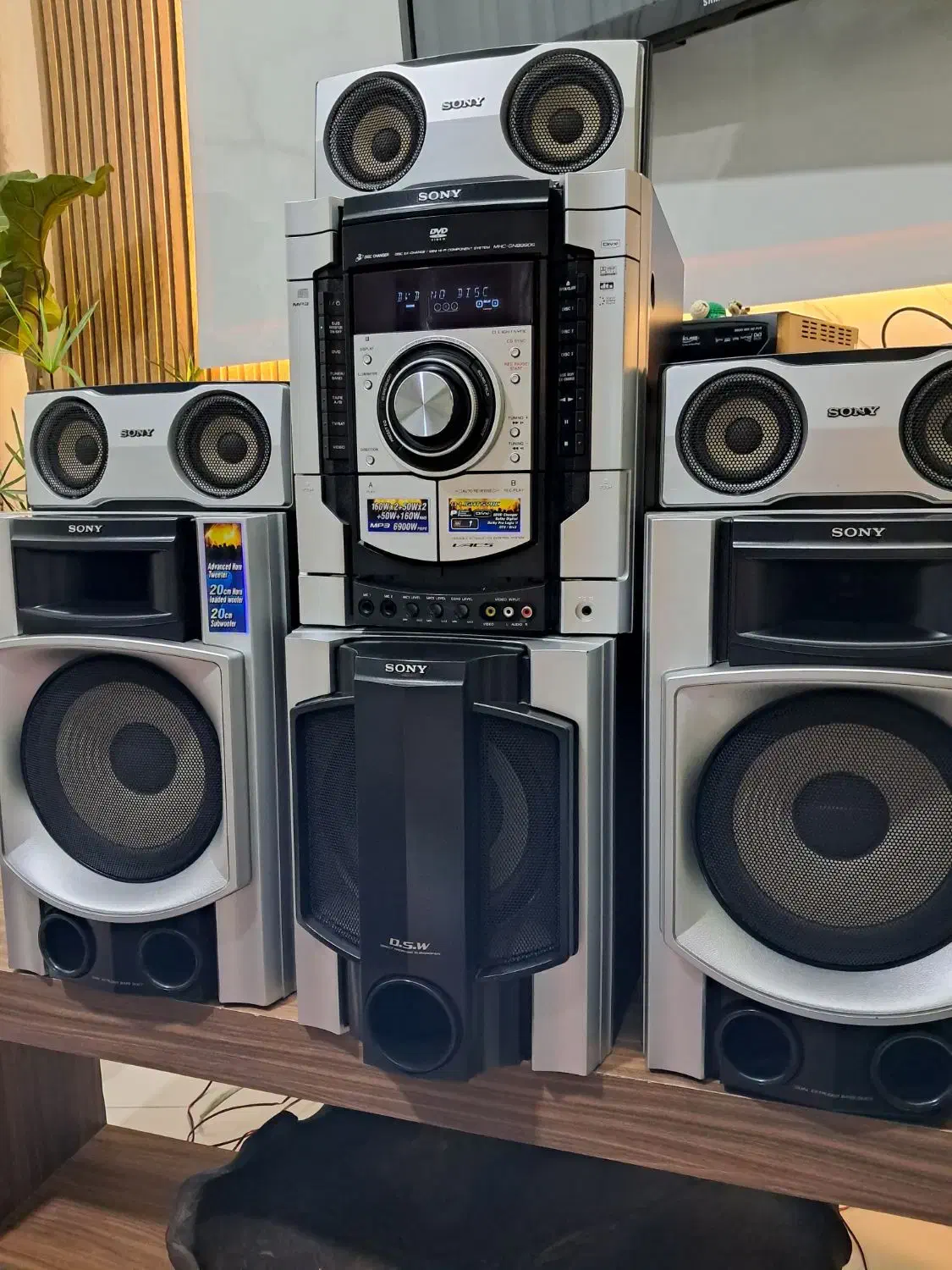 سیستم ظبط سونی Gn 999 DR هیولای صدا وقدرت بیس|سیستم صوتی خانگی|اصفهان, آبشار|دیوار