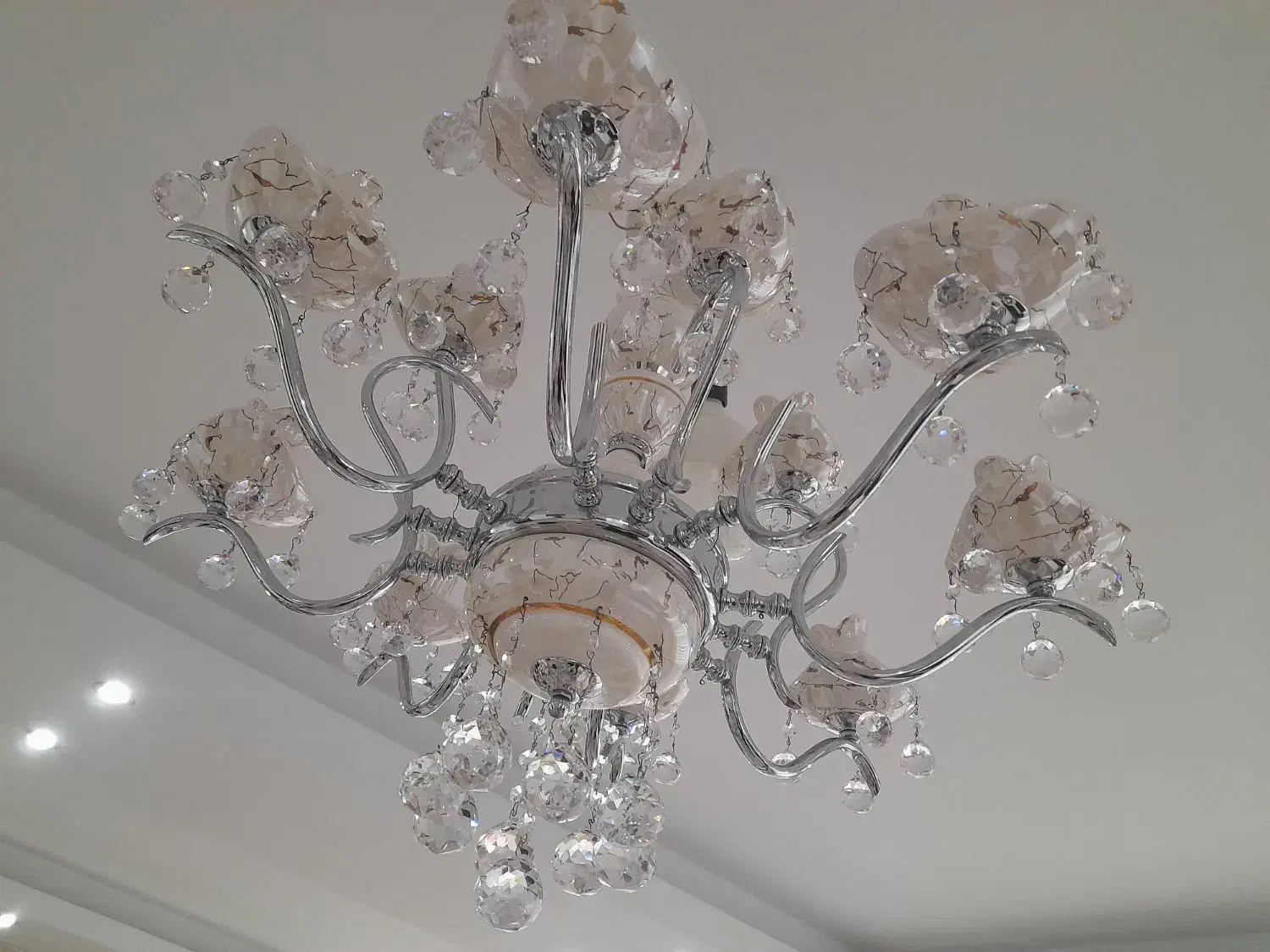 لوستر سرامیکی ۸ شاخه ۱۲ شعله|لوستر و چراغ آویز|تهران, آهنگ|دیوار