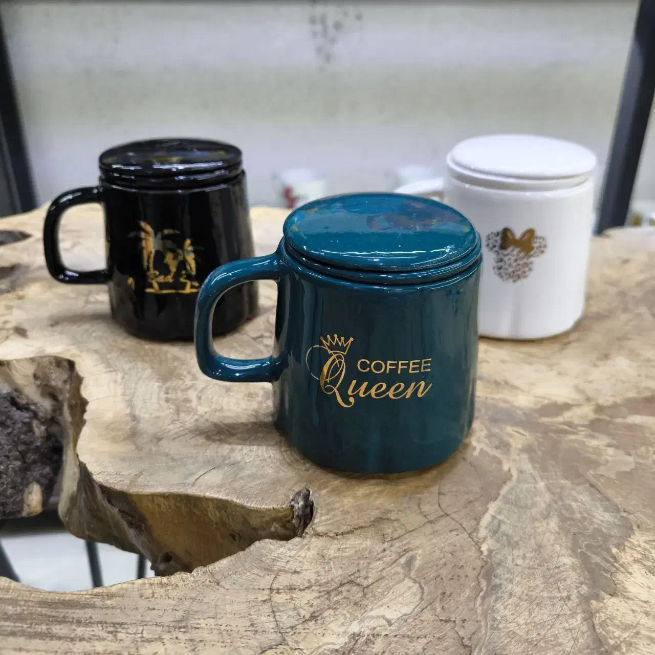 ماگ کادویی طلا کوب لیوان تک جعبه رنگی ماگ دمنوش|ظروف سرو و پذیرایی|کرمانشاه, |دیوار