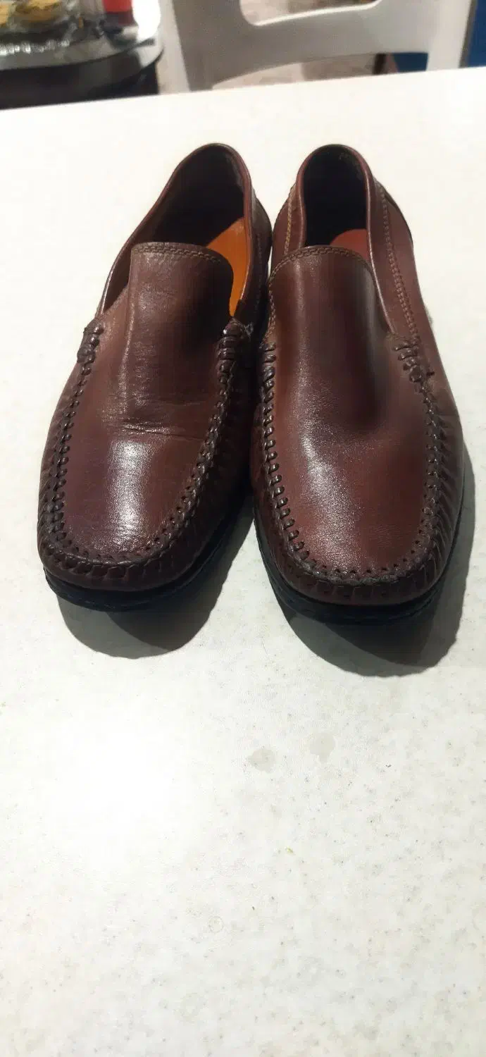 فروش یک جفت کفش چرم قهوه ای رنگ ایتالیایی|کیف، کفش، کمربند|اندیشه, اندیشه فاز ۵|دیوار