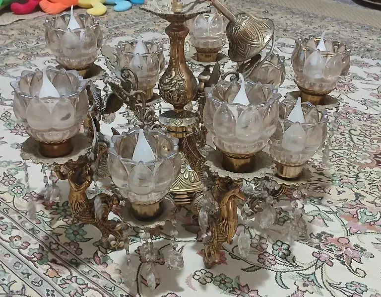 لوستر برنز|لوستر و چراغ آویز|ساوه, |دیوار