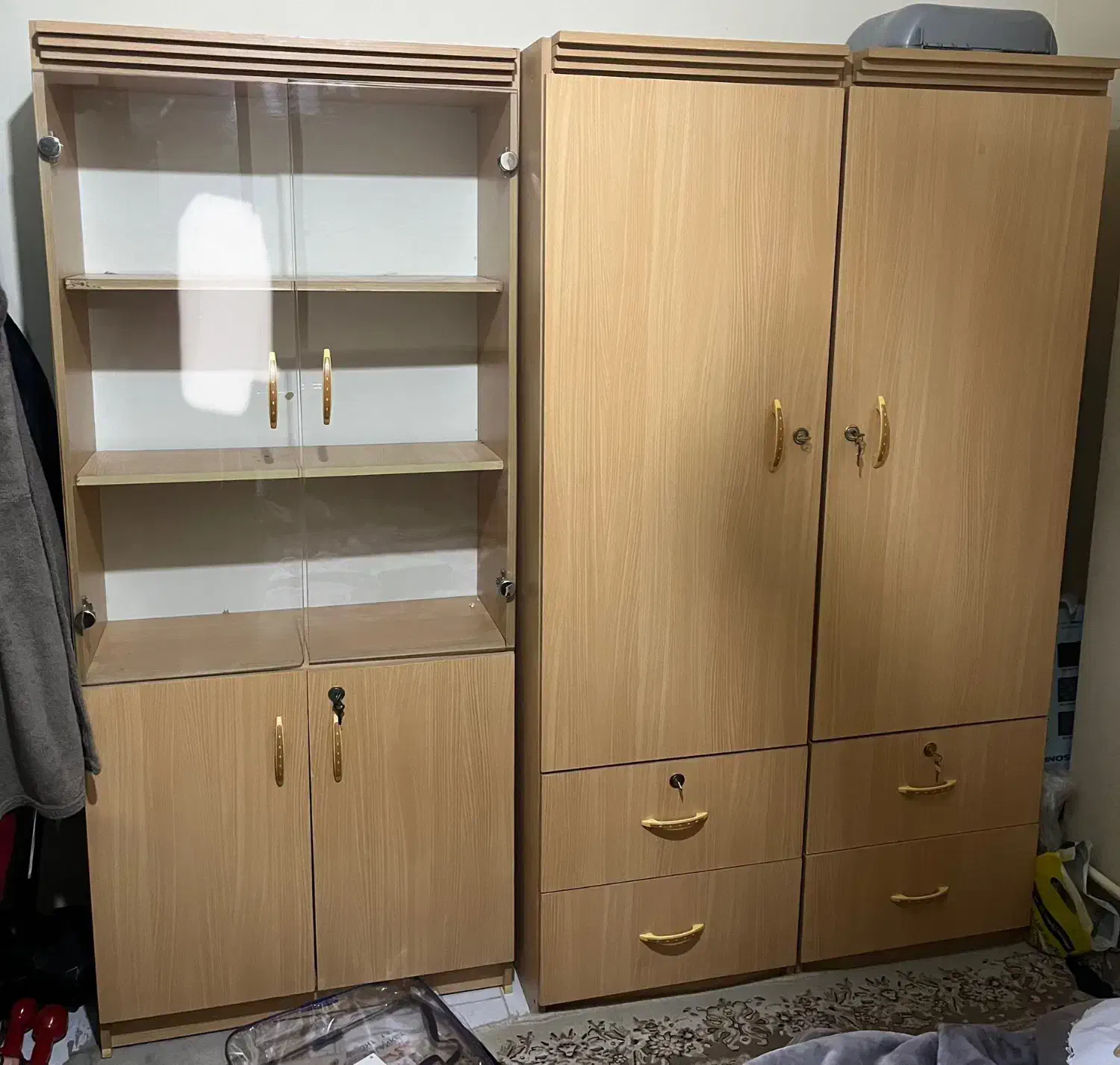 کمد لباس ۳ تکه|جاکفشی، کمد، دراور|تبریز, |دیوار