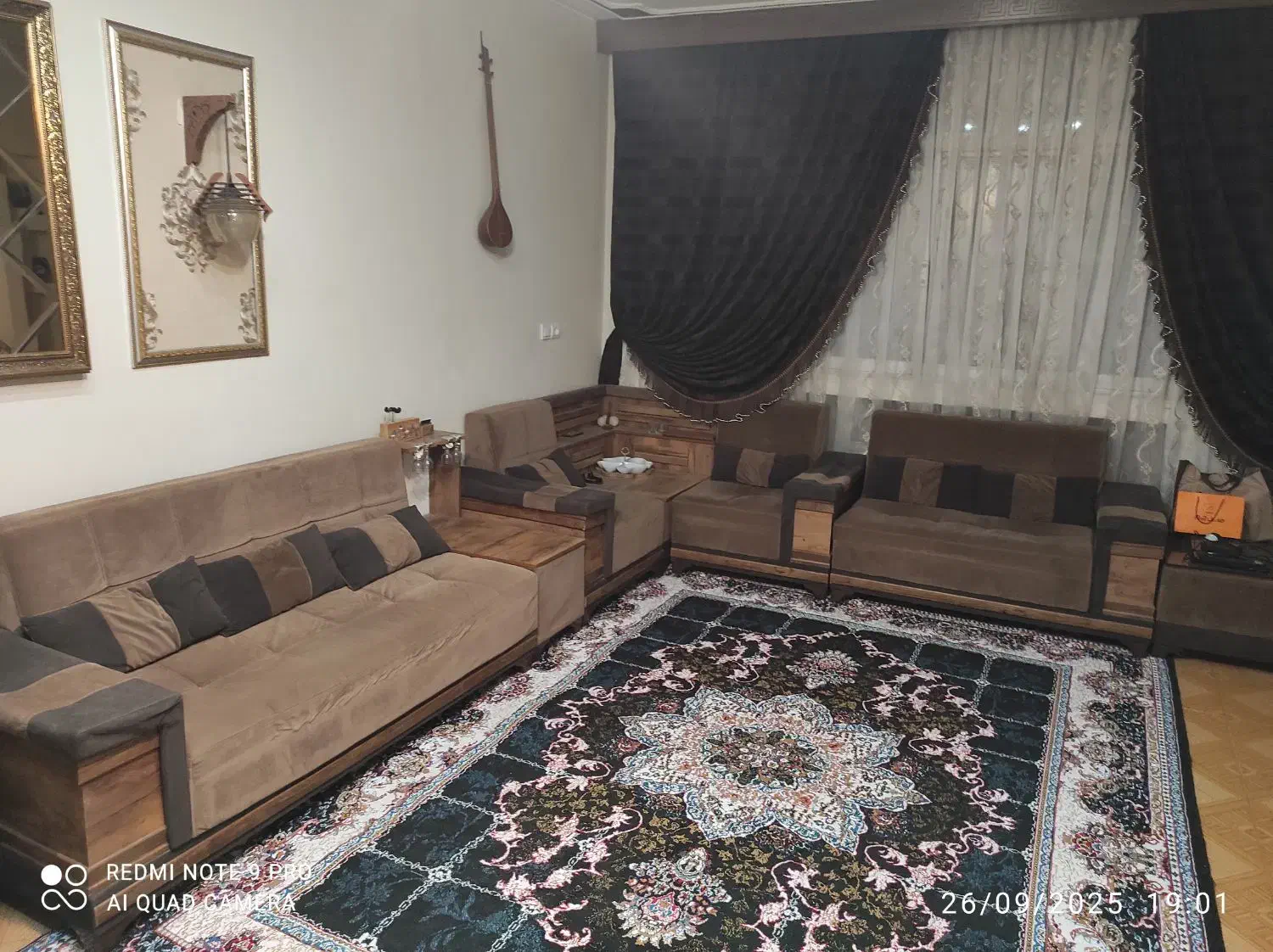 مبل شش نفره با چوب روسی|مبلمان خانگی و میز عسلی|تهران, سلسبیل جنوبی|دیوار