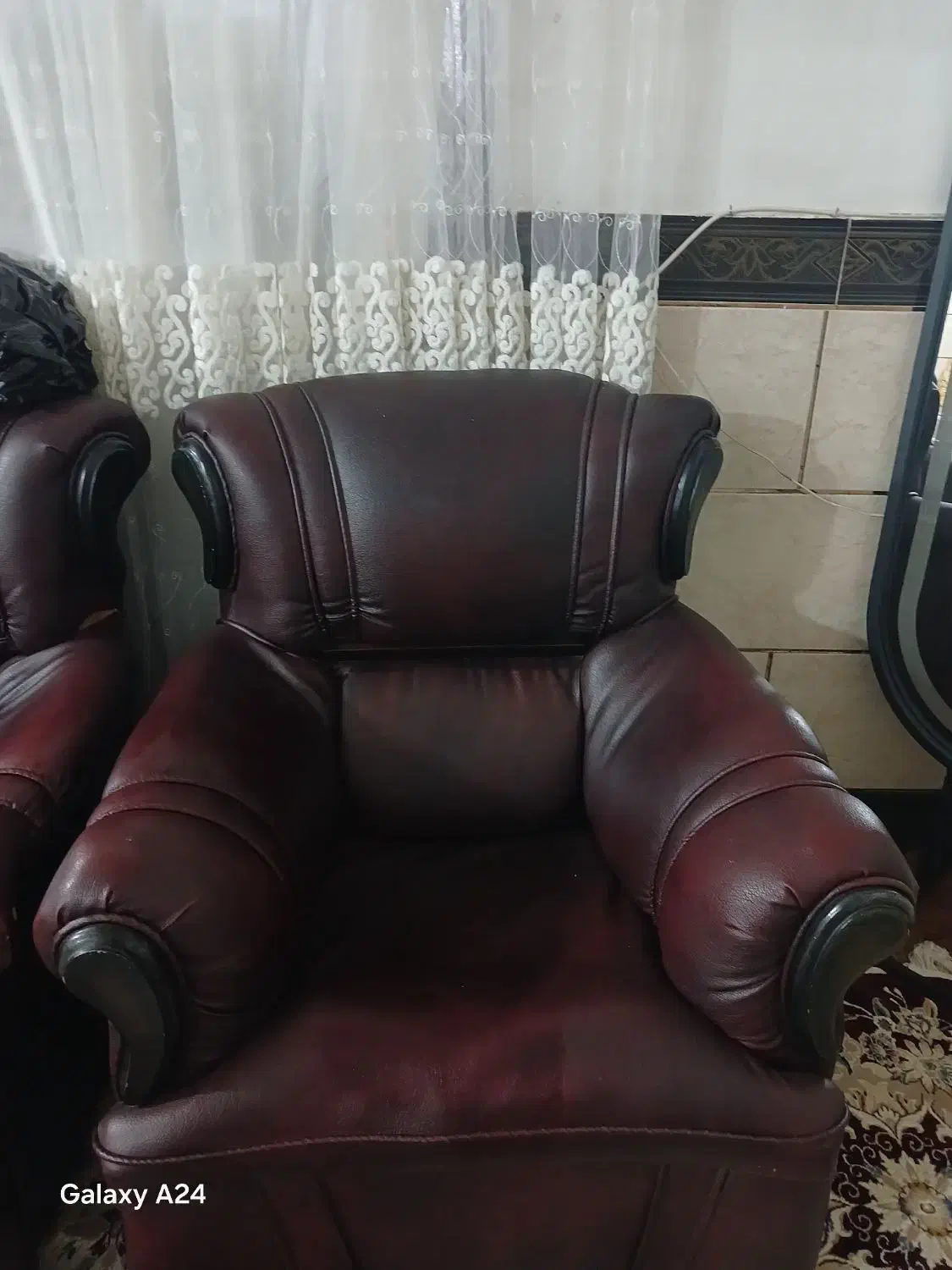 مبل 7نفره چرم|مبلمان خانگی و میز عسلی|رامیان, |دیوار